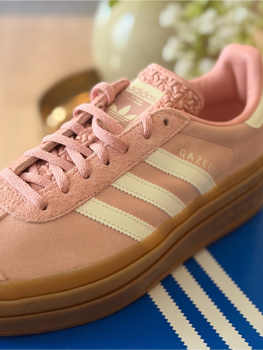 New Adidas Gazelle Platform Women’s Sneakers - Pink - Picture 2 of 6